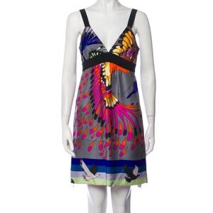 Tibi silk A line print dress size 2